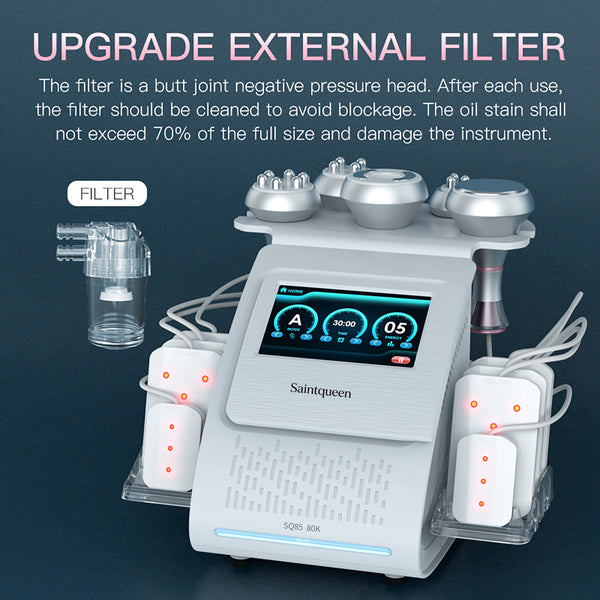 جهاز التجويف وRF وألواح الليزر SQ85C Pro، 6 في 1