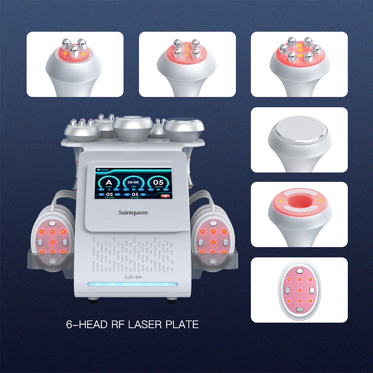 جهاز التجويف وRF ووسادات التيار الدقيق SQ85B Pro، 6 في 1 Secondary image