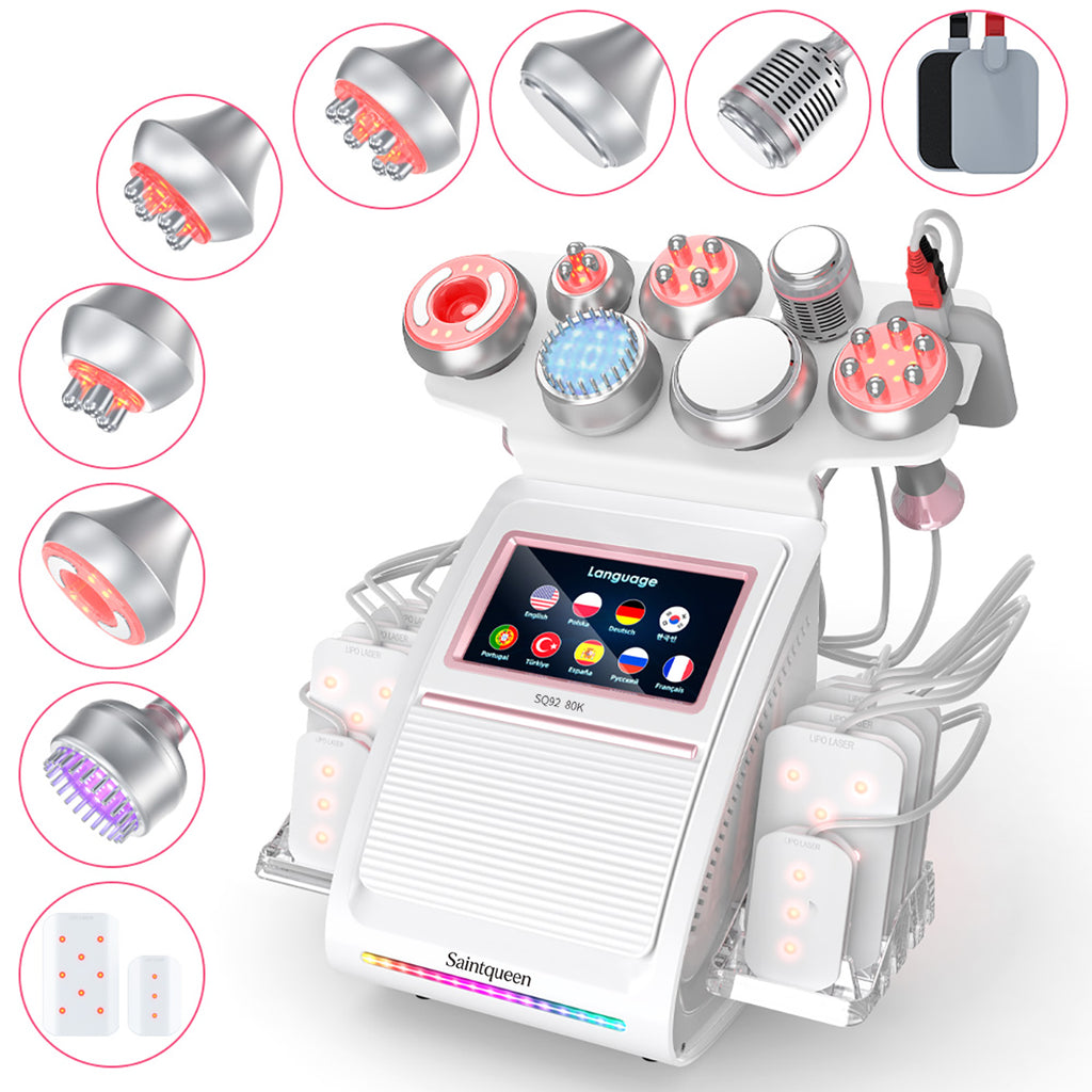جهاز التجويف وألواح الليزر وEMS SQ92D Plus، 9 في 1